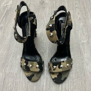 Studded Camo print heels